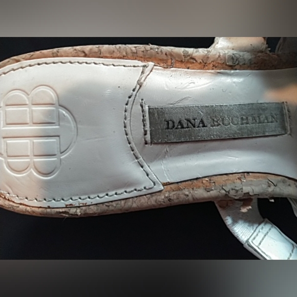 🛍️ BUNDLE ONLY 🛍️DANA BUCHMAN LADIES WHITE WOVEN HEELED SANDALS - Picture 4 of 11